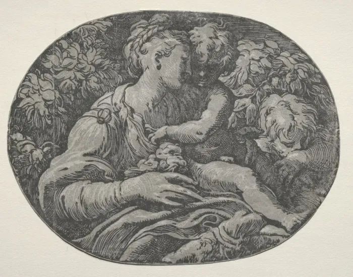 Framed Print : Virgin and Child with St. John, 1500s. Creator: Unknown Framed Print : Virgin and Child with St. John, 1500s. Creator: Unknown