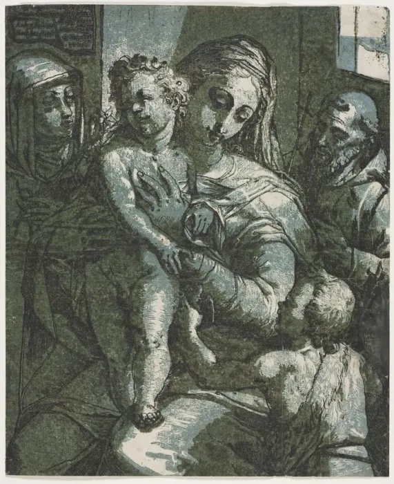 Framed Print : Virgin and Child with St. John, St. Catherine of Siena and Saint Francis, 1585. Creator Framed Print : Virgin and Child with St. John, St. Catherine of Siena and Saint Francis, 1585. Creator