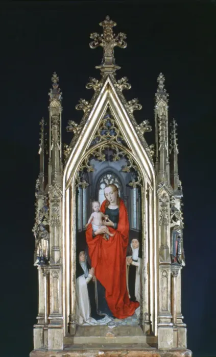 Framed Print : Virgin and Child, St Ursula Shrine, 1489. Artist: Hans Memling Framed Print : Virgin and Child, St Ursula Shrine, 1489. Artist: Hans Memling