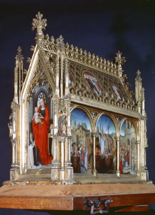 Framed Print : Virgin and Child, St Ursula Shrine, 1489. Artist: Hans Memling Framed Print : Virgin and Child, St Ursula Shrine, 1489. Artist: Hans Memling