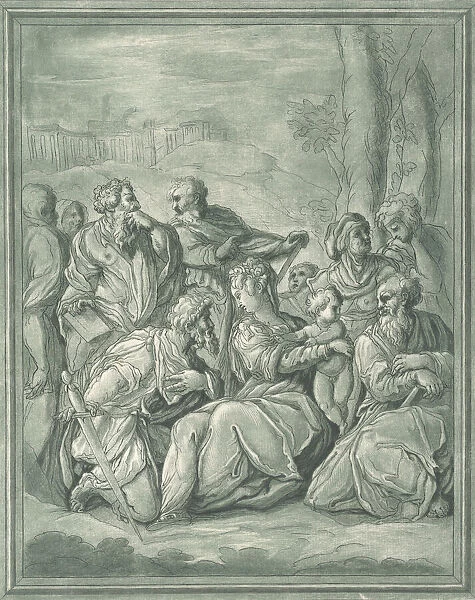 Virgin and child surrounded by figures, ca. 1766. Creator: Andrea Scacciati