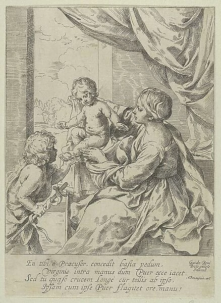The Virgin and Child at a table with the young John the Baptist, after Reni, ca. 1600-1640. Creator: Anon
