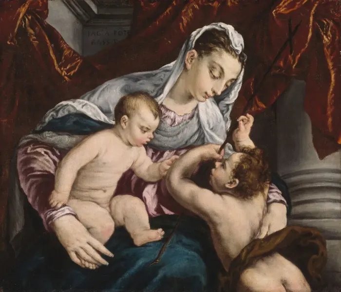 Framed Print : Virgin and Child with the Young Saint John the Baptist, 1560 / 65 Framed Print : Virgin and Child with the Young Saint John the Baptist, 1560 / 65