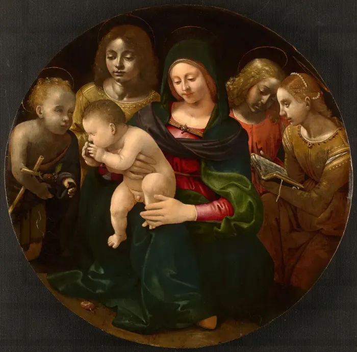 Framed Print : Virgin and Child with the Young Saint John the Baptist, Saint Cecilia, and Angels, c Framed Print : Virgin and Child with the Young Saint John the Baptist, Saint Cecilia, and Angels, c