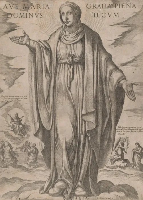 Framed Print : The Virgin from Christ, Mary and the Apostles, ca. 1590-ca. 1610
