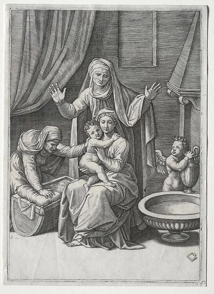 The Virgin and the Cradle with Saint Elisabeth and Saint Anne, 1520