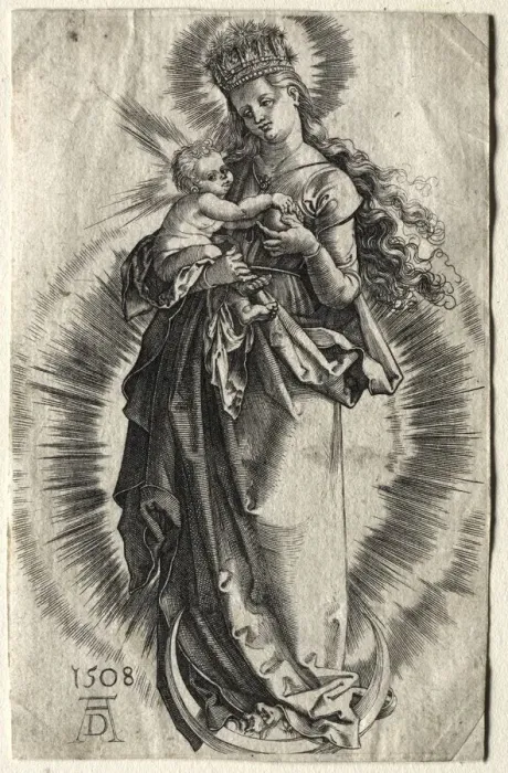 Framed Print : The Virgin with the Crown of Stars, 1500s. Creator: Unknown Framed Print : The Virgin with the Crown of Stars, 1500s. Creator: Unknown