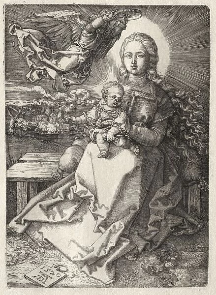 Virgin Crowned by an Angel, 1520. Creator: Albrecht Dürer (German, 1471-1528)