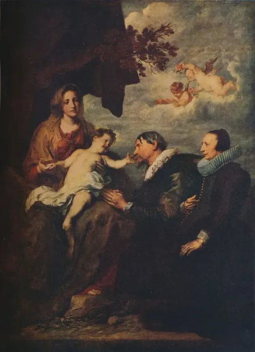 Framed Print : The Virgin with Donors, c1630. Artist: Anthony van Dyck Framed Print : The Virgin with Donors, c1630. Artist: Anthony van Dyck