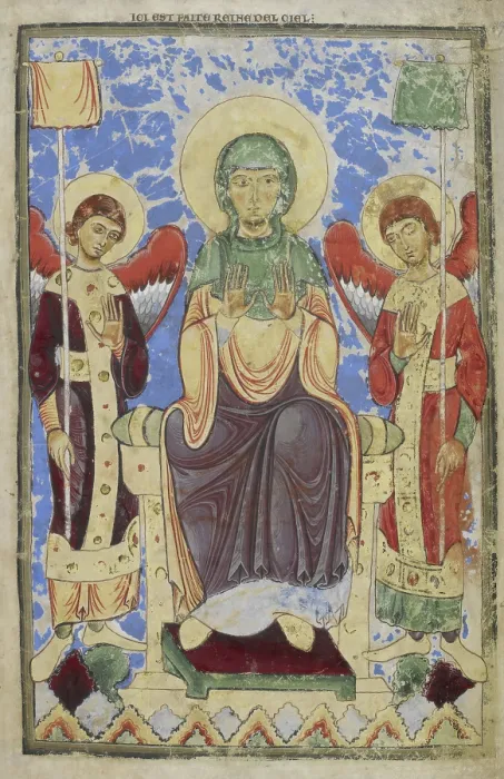 Framed Print : The Virgin enthroned, between two archangels, 1121-1161. Creator: Unknown Framed Print : The Virgin enthroned, between two archangels, 1121-1161. Creator: Unknown
