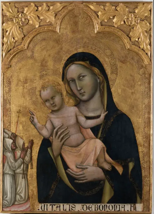 Framed Print : Virgin of the Flagellants, ca 1350. Creator: Vitale da Bologna (ca 1308-1369) Framed Print : Virgin of the Flagellants, ca 1350. Creator: Vitale da Bologna (ca 1308-1369)