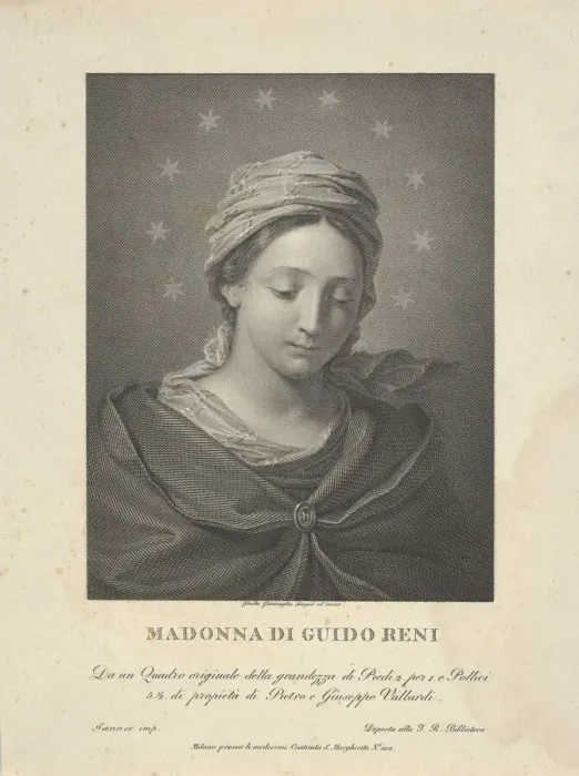 Framed Print : The Virgin in half length looking down... 1810-30. Creator: Giovita Garavaglia Framed Print : The Virgin in half length looking down... 1810-30. Creator: Giovita Garavaglia