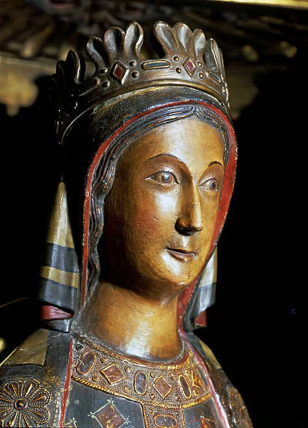 Detail of the Virgin of Help, from the parish of Santa Maria in Agramunt (Lleida)