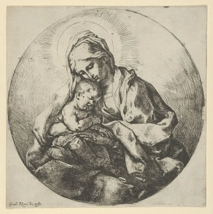 Framed Print : The Virgin holding the infant Christ with the fingers of her right hand hidden, a Framed Print : The Virgin holding the infant Christ with the fingers of her right hand hidden, a