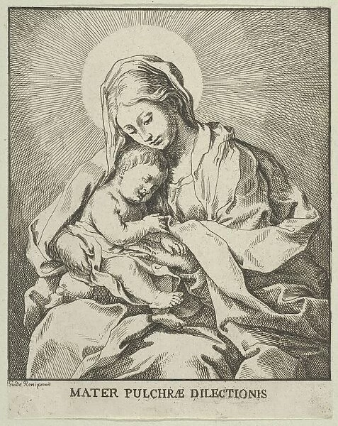 The Virgin holding the infant Christ, after Reni, ca. 1720-70. Creator: Johann Christoph Winkler