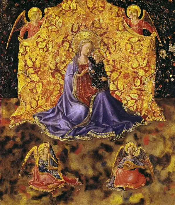 Framed Print : The Virgin of Humility (Madonna dell'Umilitá), c. 1450. Creator: Angelico, Fra Giovanni, da Fiesole (ca. 1400-1455) Framed Print : The Virgin of Humility (Madonna dell'Umilitá), c. 1450. Creator: Angelico, Fra Giovanni, da Fiesole (ca. 1400-1455)
