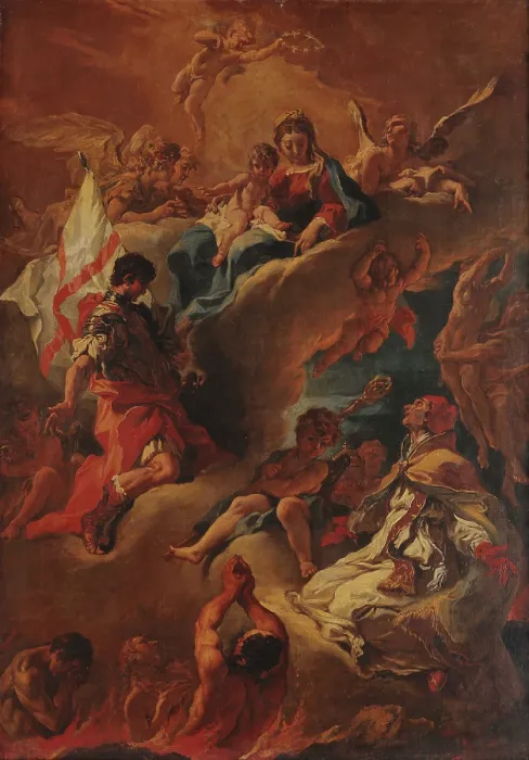 Framed Print : The Virgin Interceding for the Souls in Purgatory, 1688. Creator: Ricci, Sebastiano (1659-1734) Framed Print : The Virgin Interceding for the Souls in Purgatory, 1688. Creator: Ricci, Sebastiano (1659-1734)