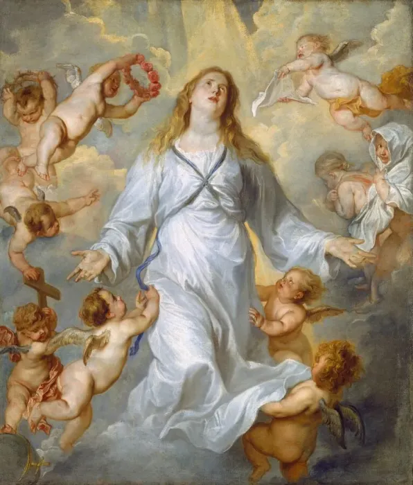 Framed Print : The Virgin as Intercessor, 1628 / 1629. Creator: Anthony van Dyck Framed Print : The Virgin as Intercessor, 1628 / 1629. Creator: Anthony van Dyck