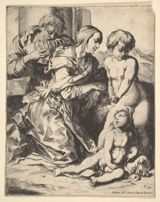 Framed Print : Virgin kneeling before Christ, 1610-42. Creator: Pierre Brebiette Framed Print : Virgin kneeling before Christ, 1610-42. Creator: Pierre Brebiette
