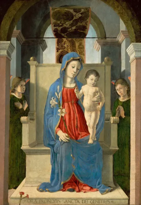 Framed Print : Virgin with a Lily, 1460s Framed Print : Virgin with a Lily, 1460s