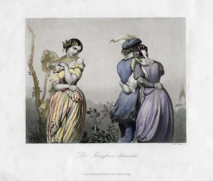 Framed Print : The Virgin Longing, c19th century. Artist: AH Payne Framed Print : The Virgin Longing, c19th century. Artist: AH Payne
