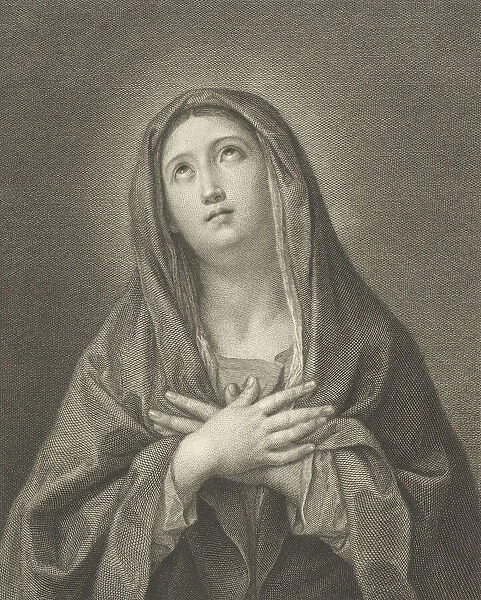 The Virgin looking upwards with hands crossed over her chest, after Reni, 1776
