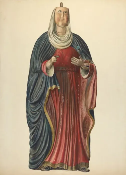 Framed Print : Virgin Mary, 1935 / 1942. Creator: Stanley Mazur Framed Print : Virgin Mary, 1935 / 1942. Creator: Stanley Mazur