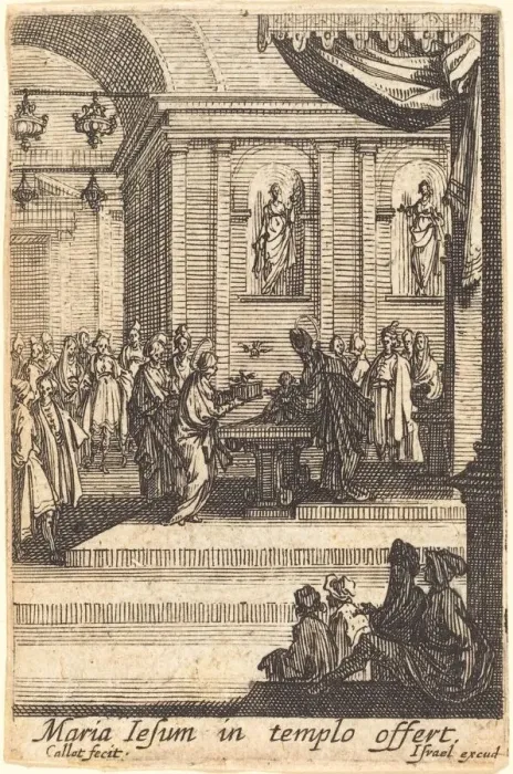 Framed Print : The Virgin Presents Jesus at the Temple, in or after 1630. Creator: Jacques Callot