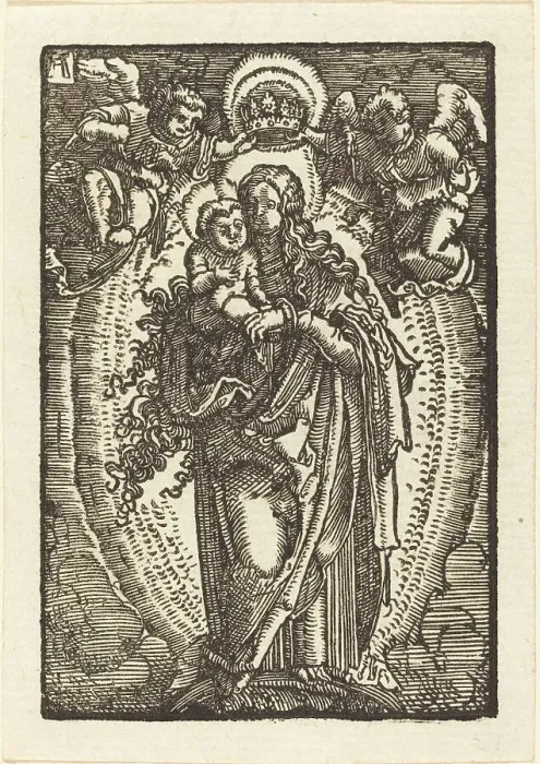 Framed Print : The Virgin as Queen of Heaven, c. 1513. Creator: Albrecht Altdorfer Framed Print : The Virgin as Queen of Heaven, c. 1513. Creator: Albrecht Altdorfer
