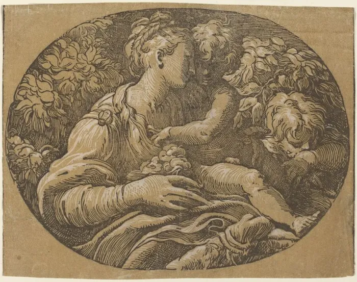 Framed Print : The Virgin with the Rose. Creator: Antonio da Trento Framed Print : The Virgin with the Rose. Creator: Antonio da Trento