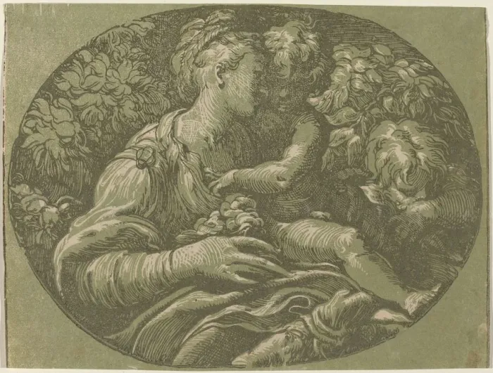 Framed Print : The Virgin with the Rose. Creator: Antonio da Trento