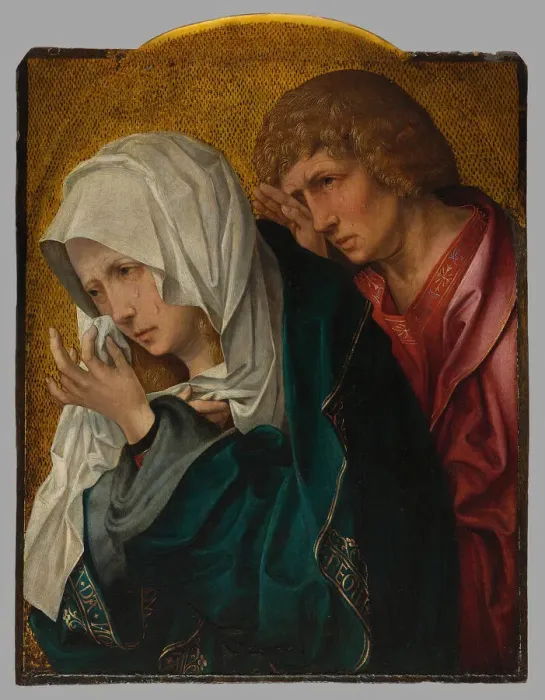 Framed Print : The Virgin and Saint John the Evangelist, c. 1520. Creators: Workshop of Jacob Cornelisz Framed Print : The Virgin and Saint John the Evangelist, c. 1520. Creators: Workshop of Jacob Cornelisz
