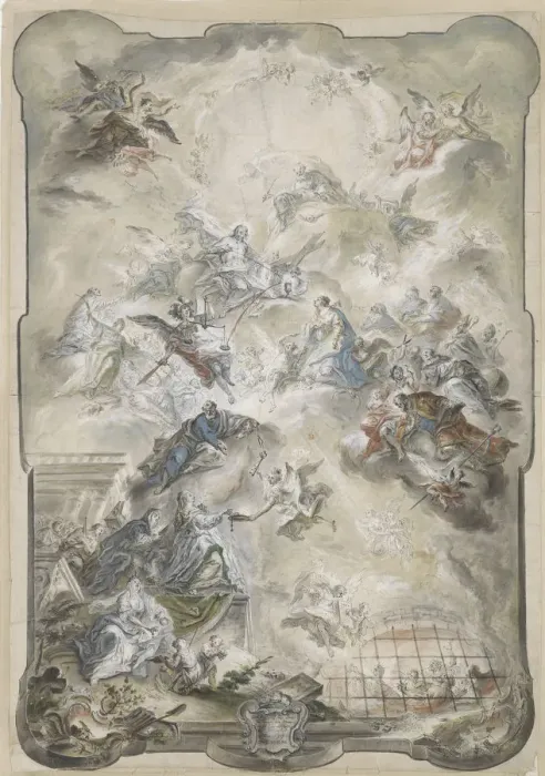 Framed Print : The Virgin and Saints Interceding before Christ for the Souls of the Lost, 1771 or before Framed Print : The Virgin and Saints Interceding before Christ for the Souls of the Lost, 1771 or before