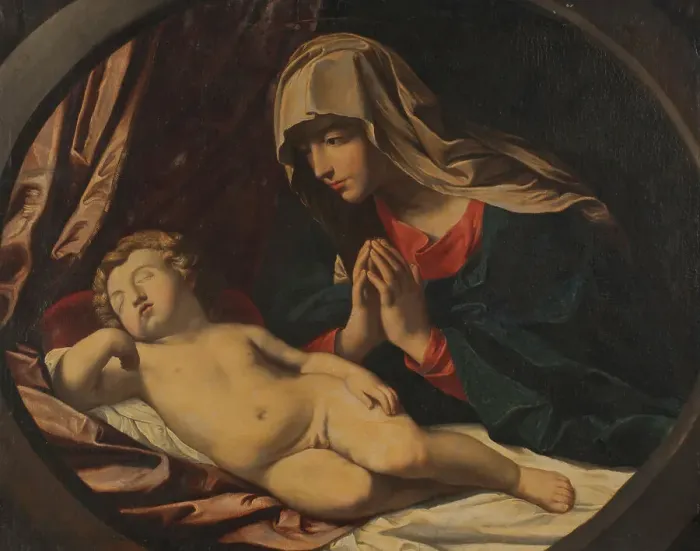 Framed Print : The Virgin and the Sleeping Child. Creator: Unknown Framed Print : The Virgin and the Sleeping Child. Creator: Unknown