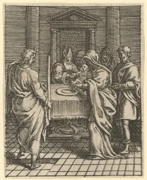 Framed Print : Virgin of Sorrows: The Presentation in the Temple; one of nine surrounding compartments Framed Print : Virgin of Sorrows: The Presentation in the Temple; one of nine surrounding compartments