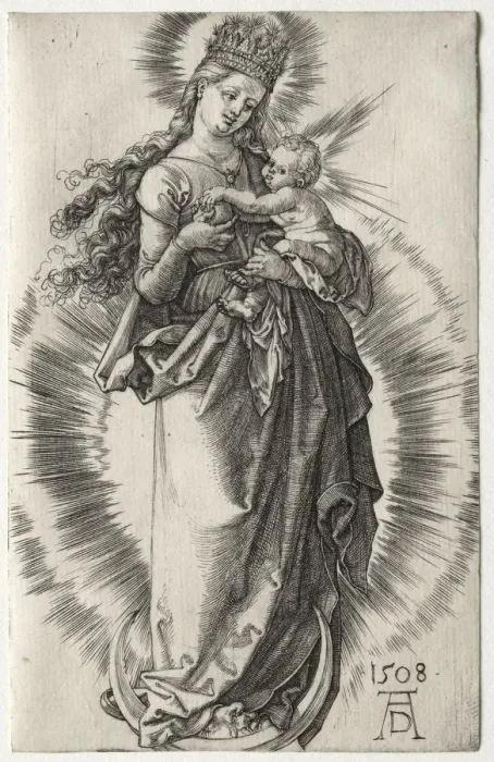 Framed Print : The Virgin with a Starry Crown, 1508. Creator: Albrecht Dürer (German, 1471-1528) Framed Print : The Virgin with a Starry Crown, 1508. Creator: Albrecht Dürer (German, 1471-1528)