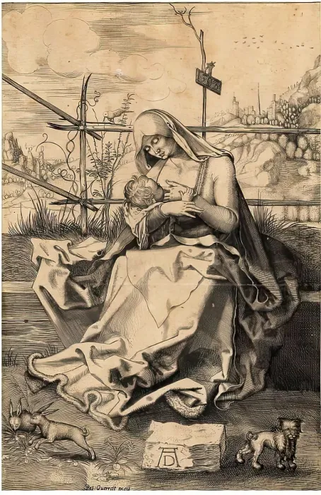 Framed Print : Virgin Suckling the Child, 1503. Creator: Albrecht Durer Framed Print : Virgin Suckling the Child, 1503. Creator: Albrecht Durer