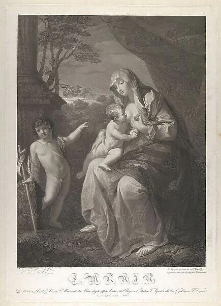 The Virgin suckling the infant Christ, the young Saint John the Baptist standing at left, ... 1812. Creator: Mauro Gandolfi