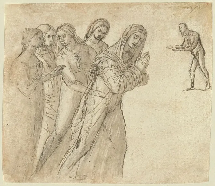 Framed Print : The Virgin and Four Other Women, 1505 / 1510. Creator: Vittore Carpaccio Framed Print : The Virgin and Four Other Women, 1505 / 1510. Creator: Vittore Carpaccio