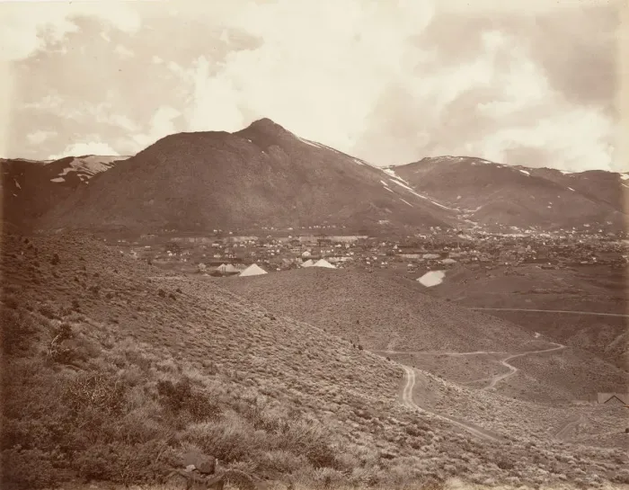 Framed Print : Virginia City, 1875, printed ca. 1876. Creator: Carleton Emmons Watkins Framed Print : Virginia City, 1875, printed ca. 1876. Creator: Carleton Emmons Watkins