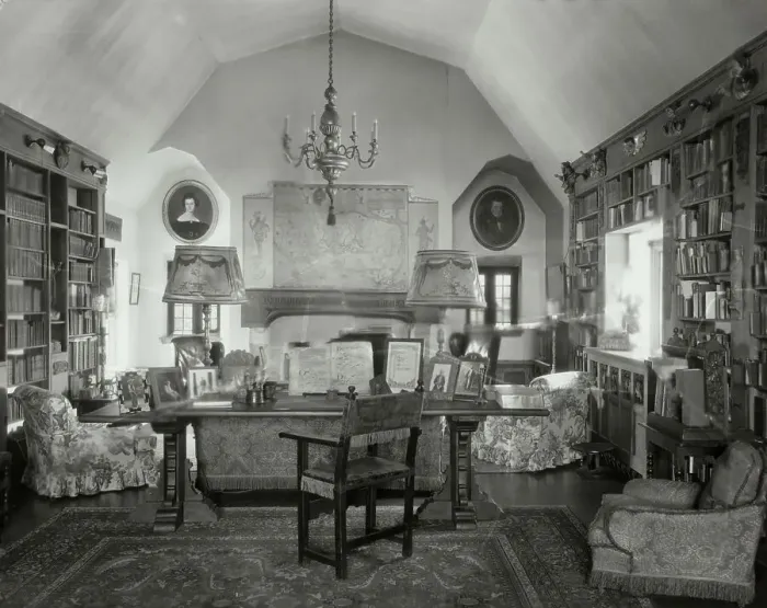 Framed Print : Virginia House, Library, Richmond, Henrico County, Virginia, 1929-1930. Creator: Frances Benjamin Johnston Framed Print : Virginia House, Library, Richmond, Henrico County, Virginia, 1929-1930. Creator: Frances Benjamin Johnston