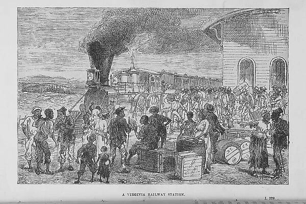 A Virginia Railway Station, 1882. Creator: Unknown