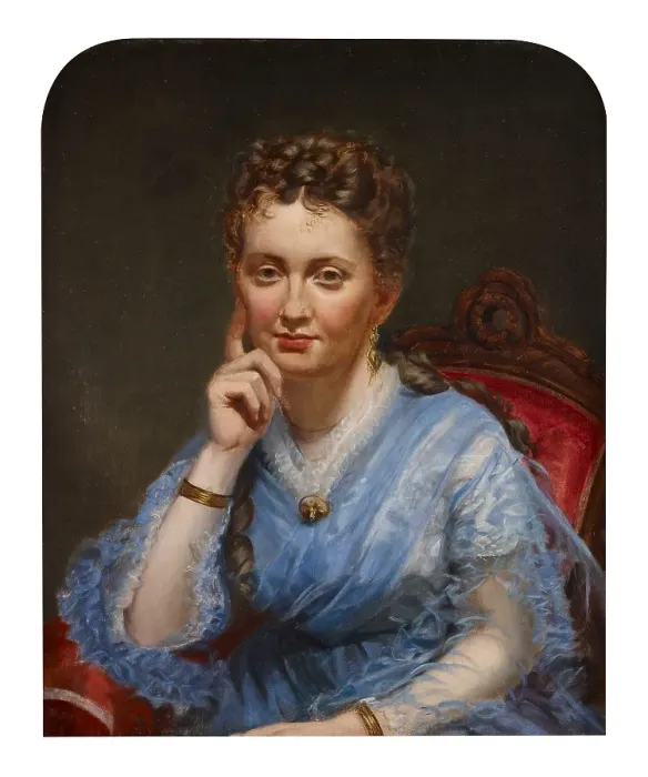 Framed Print : Virginia Rohm Wilson, about 1875. Creator: Jacob Cox Framed Print : Virginia Rohm Wilson, about 1875. Creator: Jacob Cox