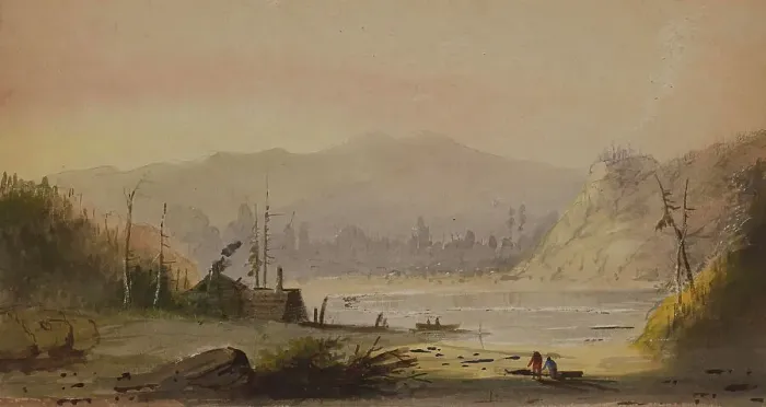 Framed Print : Virginia Scenery, mid 19th century. Creator: Alfred Jacob Miller Framed Print : Virginia Scenery, mid 19th century. Creator: Alfred Jacob Miller