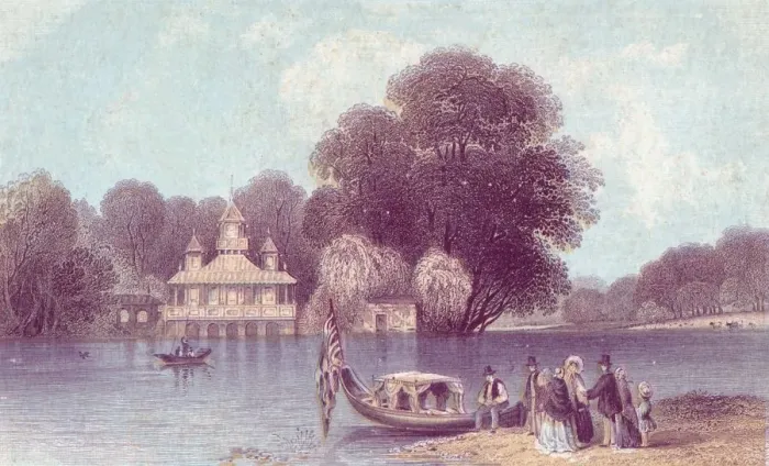 Framed Print : Virginia Water, 19th century. Creator: Unknown Framed Print : Virginia Water, 19th century. Creator: Unknown