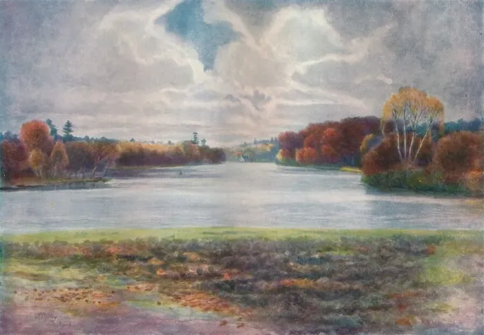 Framed Print : Virginia Water, c1911, (1914). Artist: Jamess Ogilvy Framed Print : Virginia Water, c1911, (1914). Artist: Jamess Ogilvy