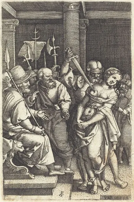 Framed Print : Virginius Killing His Daughter, c. 1546 / 1547. Creator: Georg Pencz Framed Print : Virginius Killing His Daughter, c. 1546 / 1547. Creator: Georg Pencz