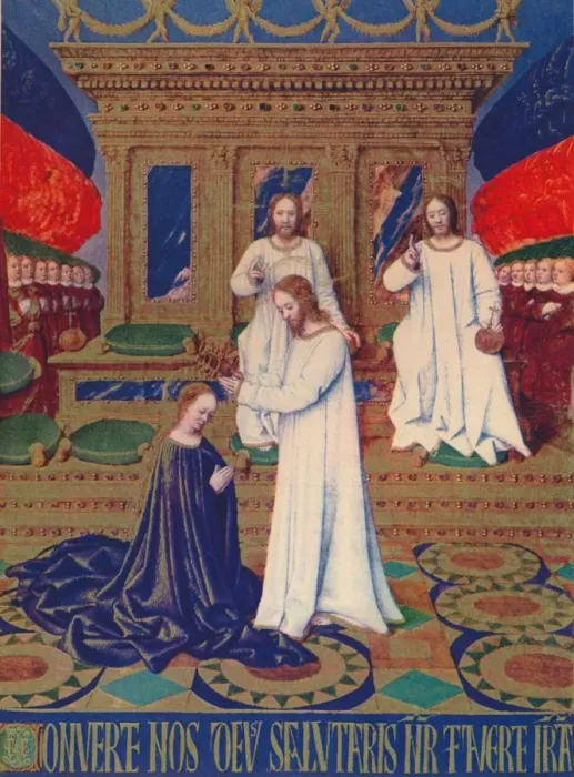 Framed Print : The Virgins Coronation, c1455, (1939). Artist: Jean Fouquet Framed Print : The Virgins Coronation, c1455, (1939). Artist: Jean Fouquet