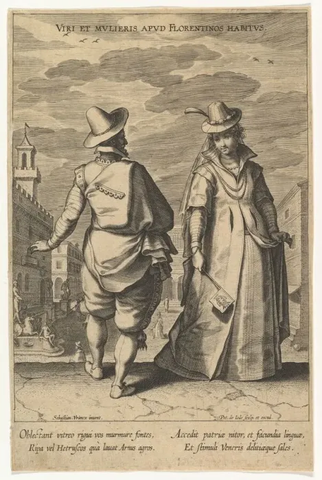 Framed Print : Viri et Mulieris apud Florentinos Habitus, from Fashions of Different Nations. n. d Framed Print : Viri et Mulieris apud Florentinos Habitus, from Fashions of Different Nations. n. d
