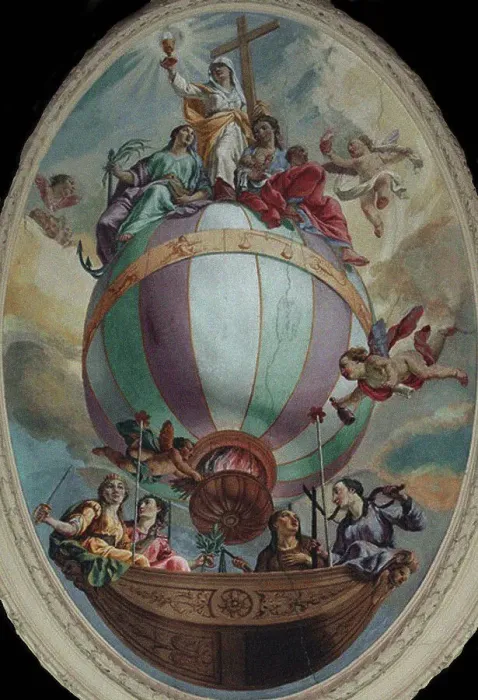 Framed Print : Virtue on a Balloon. Artist: Orelli, Vincenzo Angelo (1751-1813) Framed Print : Virtue on a Balloon. Artist: Orelli, Vincenzo Angelo (1751-1813)